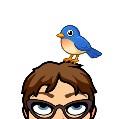 Ms Kelly with bird on head